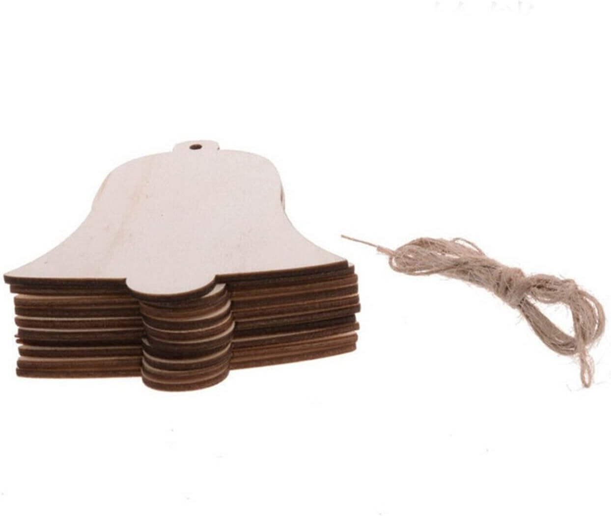 AIMALL Pack of 10 Christmas-Themed Wooden Shapes - Premium Quality Wood Tags for DIY Craft Projects, Scrapbooking, Card Making, and Decorative Embellishments