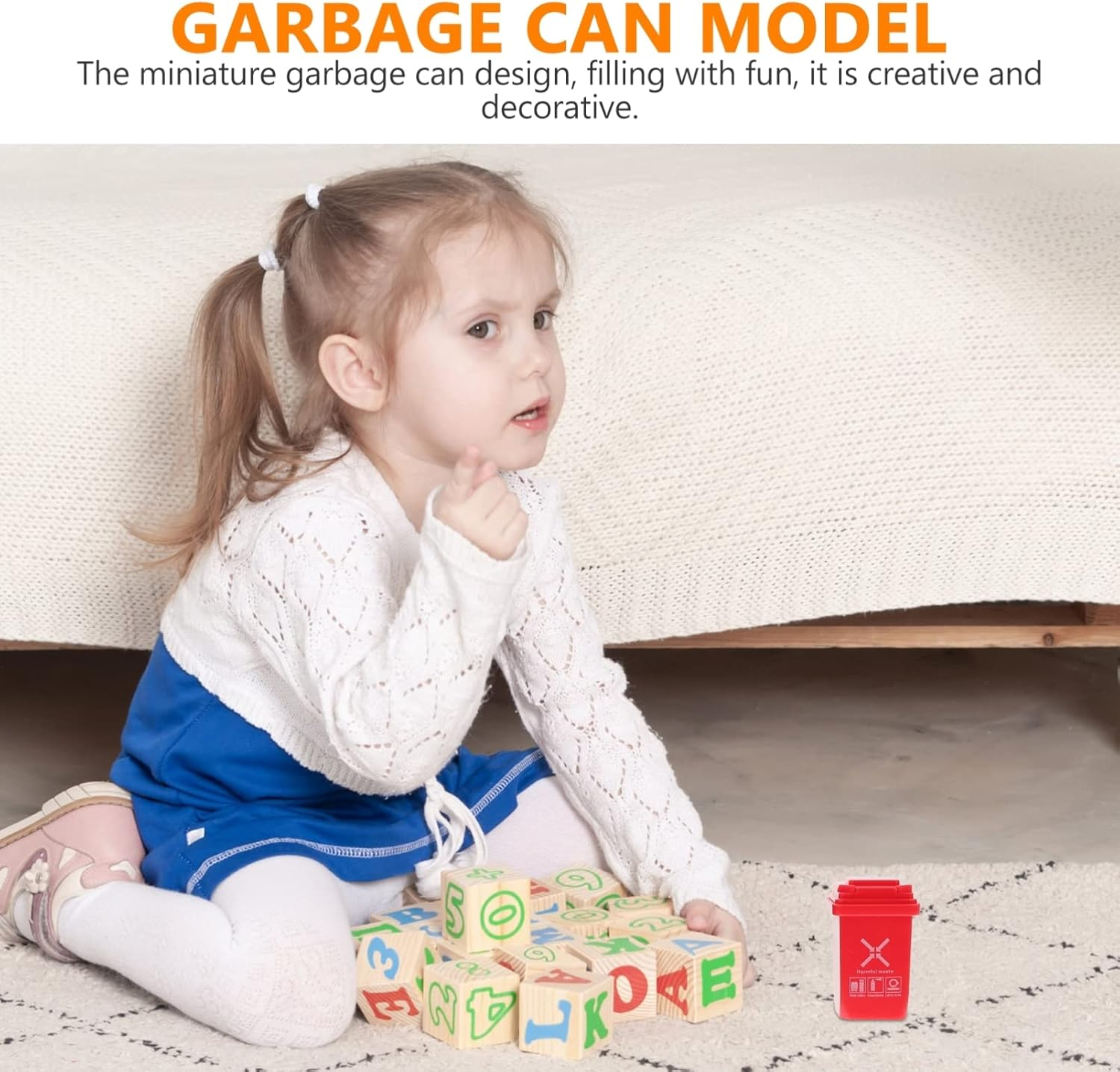 Zerodeko 5 PCS 1/12 Miniature Trash Can, Simualtion Mini Garbage Can Rubbish Bin for Dollhouse Decor DIY Scene Pretend Play Furniture Model image number 6