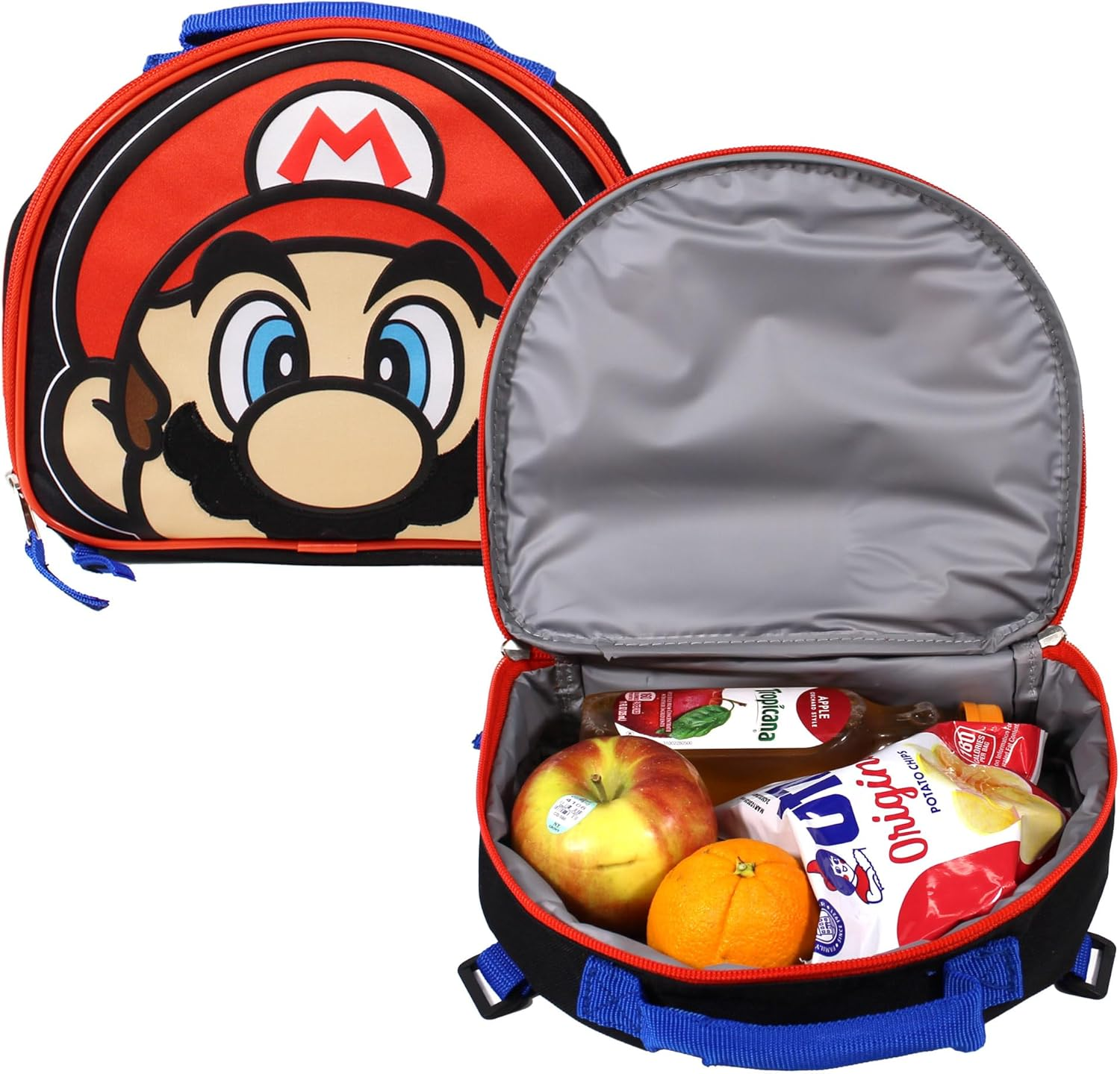 Nintendo Super Mario Bros. Backpack Set for Boys & Girls, Kids 16" School Bag with Front Zip Pocket, Red & Black, Multicolor, Medium, Traveling image number 3