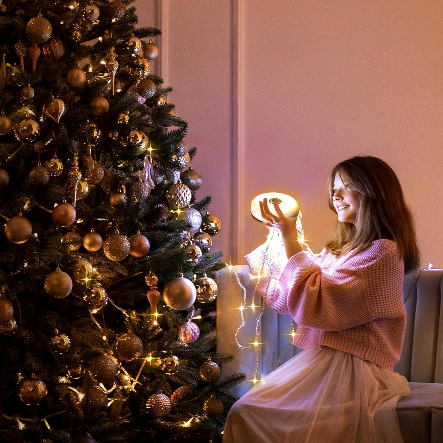 Everbrite Camping String Lights Rechargeable LED Camping Lamp, 9 M Outdoor Tent Lights 8 Lighting Modes, USB Charging RGB Modes Hanging Light for Awning Tent/Garden/Party/Christmas Festival Decor image number 1