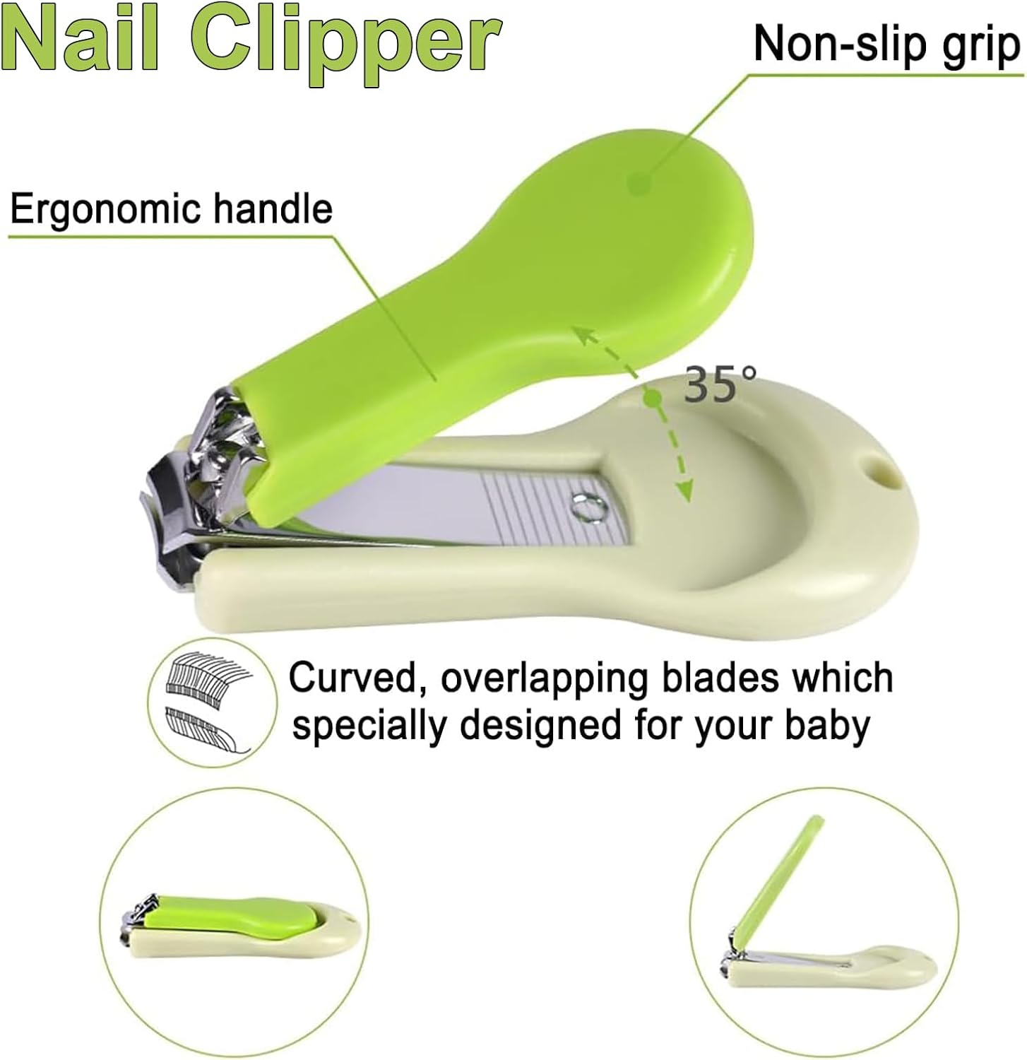 Baby Nail Care Set, 4-In-1 Baby Nail Kit, Finger Nail Clippers, Baby Nail Clippers, Baby Nail Scissors, Nail Files and Tweezers for Trimming Baby'S Fingers or Toes