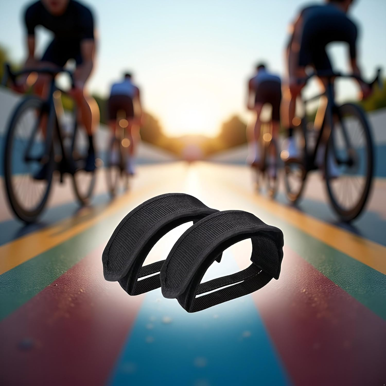2 Pcs Beam Strap Pedal Straps Cycling Kids Bike Foot Pedal Straps Toe Clips Straps Tape Cycling Parts and Components for Fixed Gear Bike Pedals and Cleats(Black) image number 4