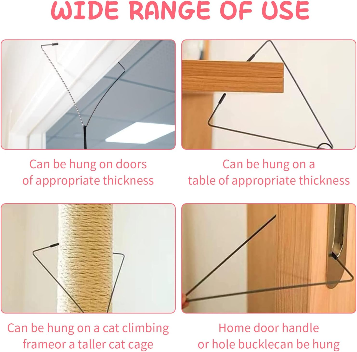 Dokeno Pack of 6 Interactive Cat Toy Cat Toy Self-Activity Cat Toy with Feathers Hanging Door Frame Hanging Cat Toy Set for Cat Run and against Boredom image number 3