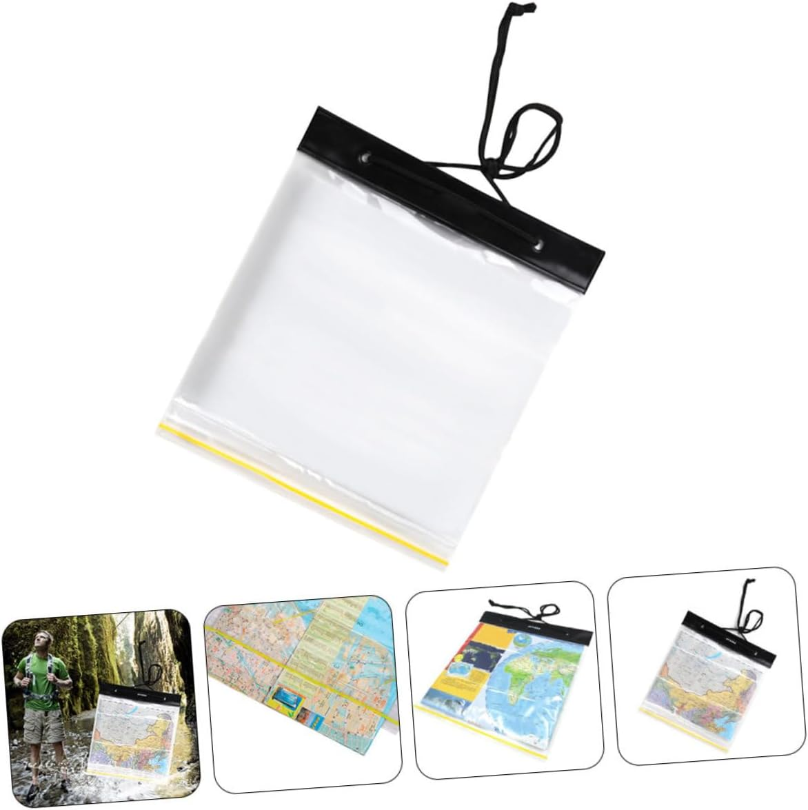 MAGICLULU Portable Office File Organizer Sealed Camping Map Bag PVC Travel File Pouch image number 6