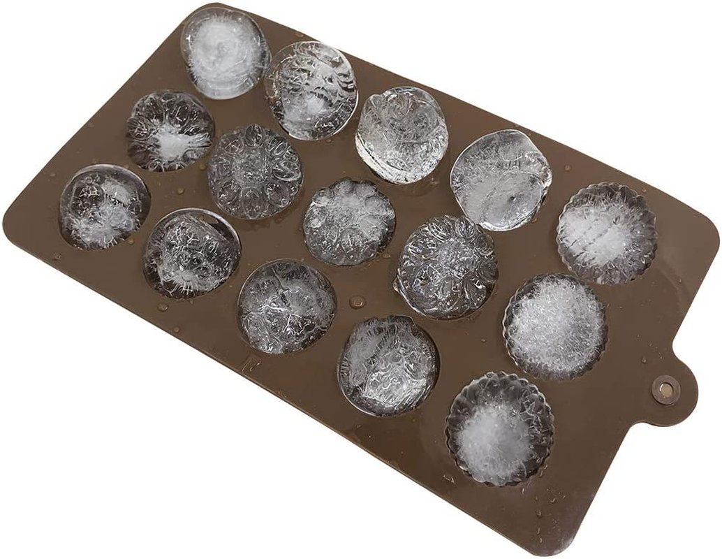 4 Pack 15 Cavity Flower Shape Silicone Molds Chocolate Candy Mold, Danzix Silicone Mold for Wedding, Festival, Parties, DIY Enthusiasts image number 1