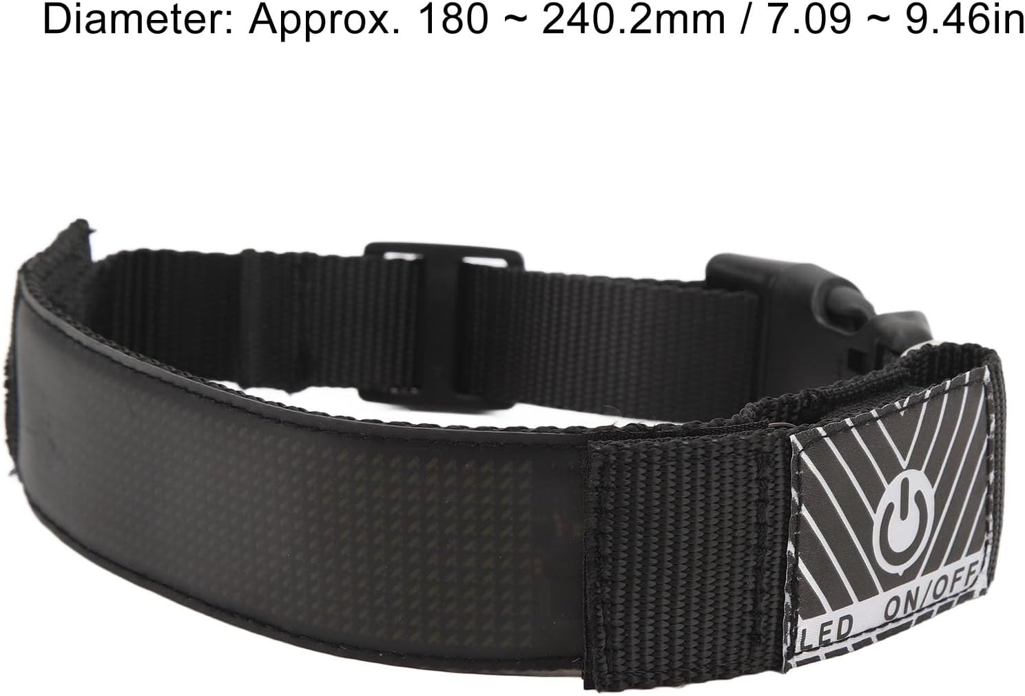 Programmable LED Collar with Connection, Rechargeable, Stylish Design, High Visibility Compatible with for Ios for Android, App Programmable (Red) image number 3