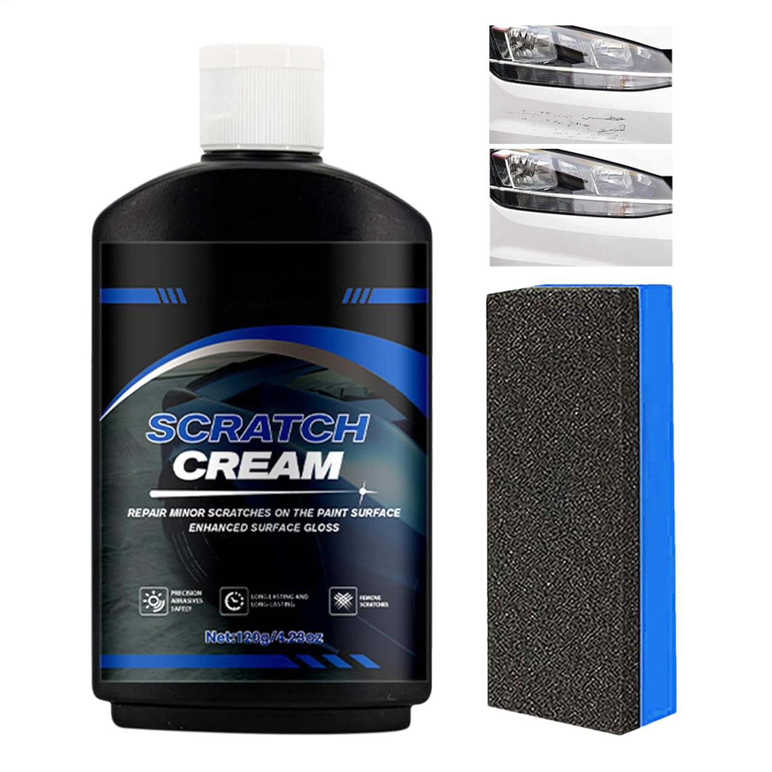 Car Scratch Repair Paste - Auto Paint Polish and Renew | Auto Scratch Remover & Polishing Wax, Automotive Paint Repair for Car Refurbishment