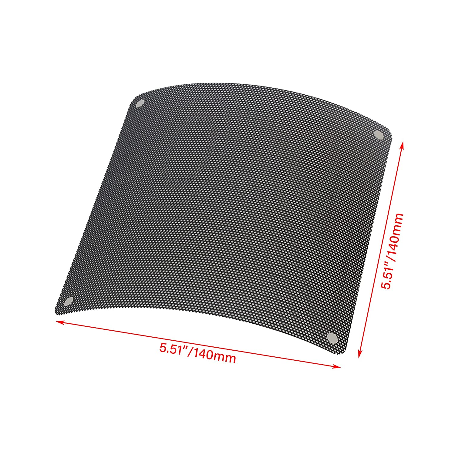 BQLZR 140Mm PVC Black PC Cooler Fan Filter Case Cover Computer Mesh Pack of 10 image number 4