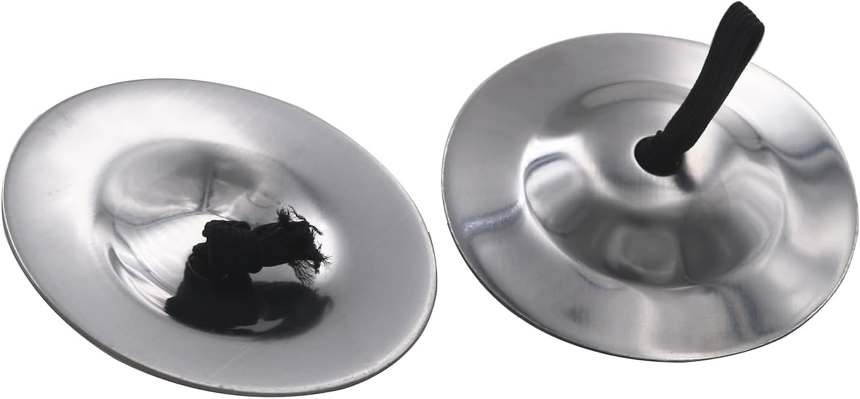 Finger Cymbals, 2Pcs Finger Cymbals Belly Dancing Silver Finger Cymbals Belly Dancing Cymbals Rhythm Beats Percussion Musical Instrument for Dancer Party image number 5
