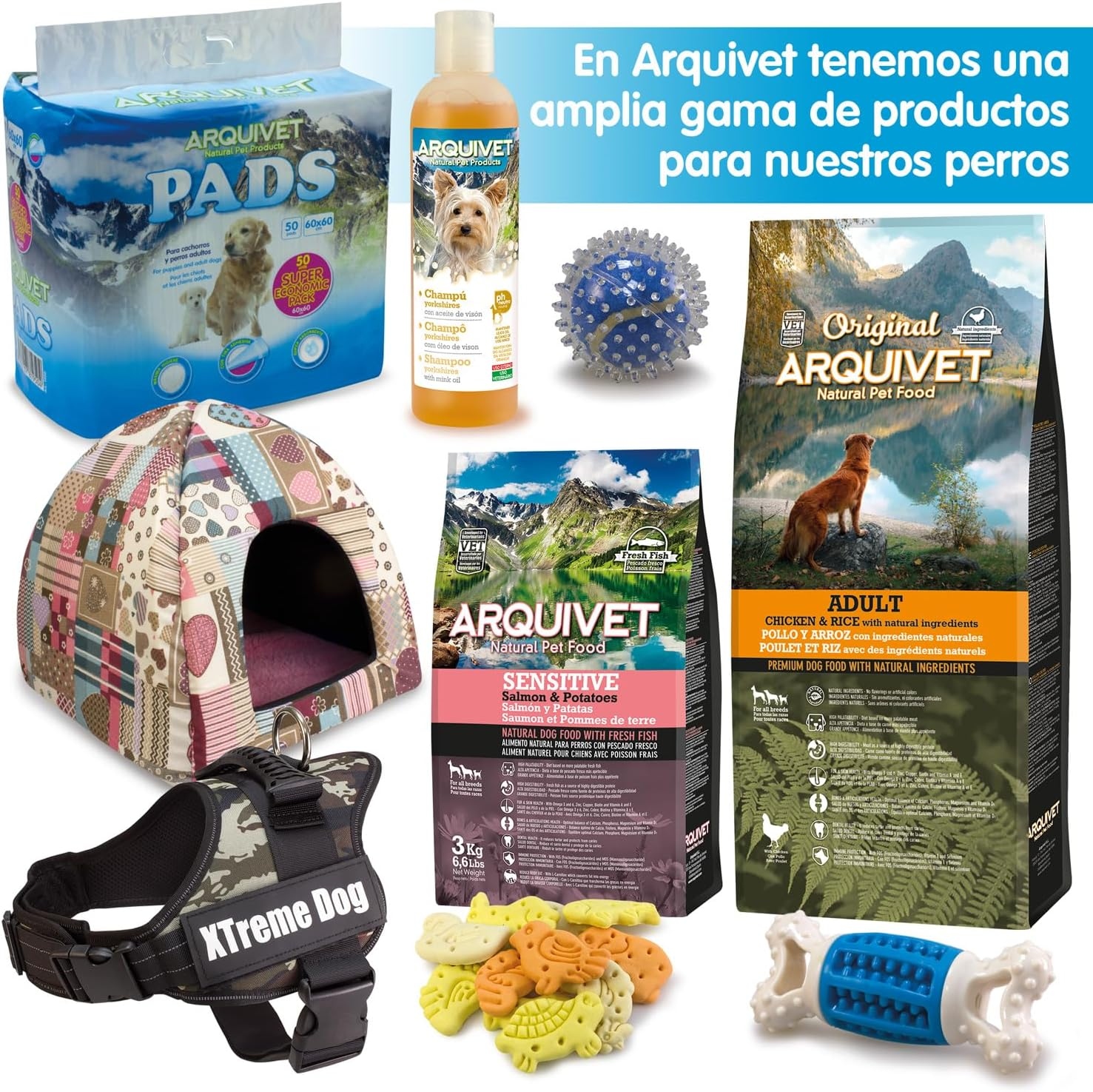 ARQUIVET Xtreme Dog Harness Piemonte Blue M (52-75 Cm)