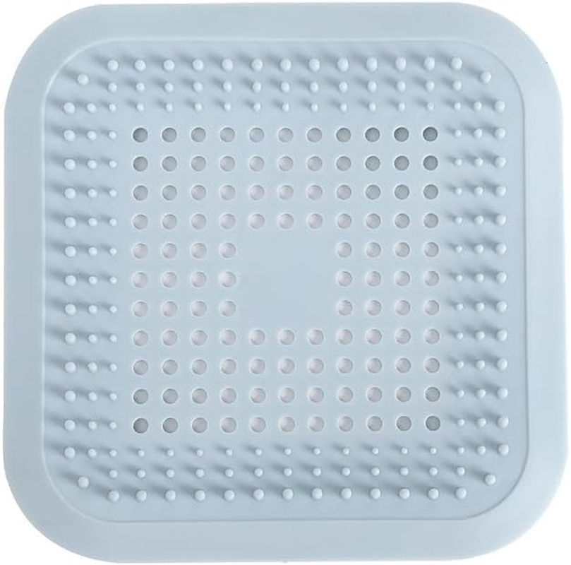 2 Pcs Shower Drain Strainer Hair Catcher Silicone Filter Cover Protector for Stainless Metal Strainer Bathtub Stopper for Bathroom Kitchen Floor Drain (Blue) image number 5