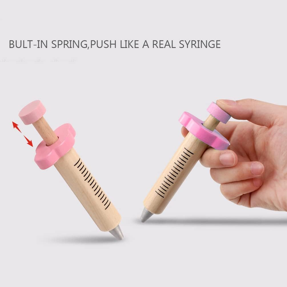 Kids Stethoscope Syringe Glasses Toy, Real Working Nursing Doctor'S Stethoscope,Halloween Doctor Costume Cosplay Pretend Play Accessories (Pink) image number 2