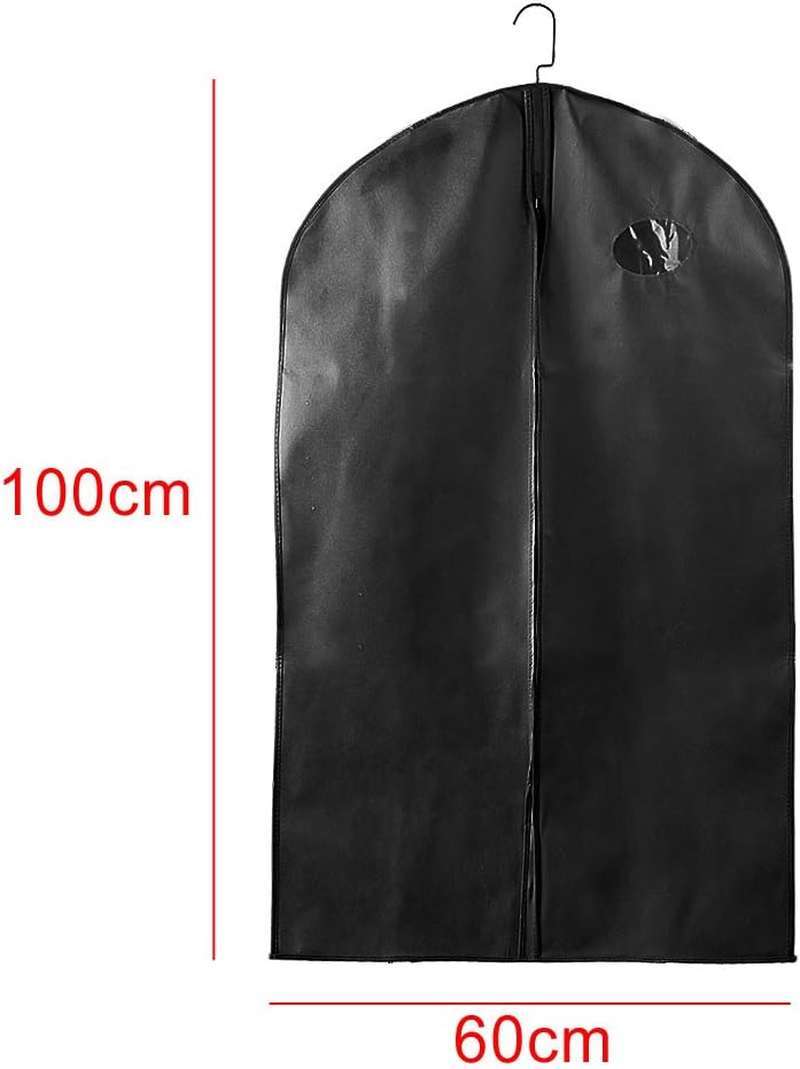 Ruilogod Breathable -Proof Garment Bag,Environmental Zipper Suit Covers, 40" Foldable Suit Carriers with Clear Window for Luggage, Dresses, Linens, Storage or Travel,Black (Id: 9C5 B25 Eff B71 F01 image number 4