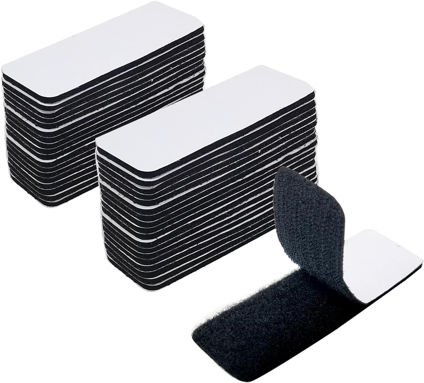 14Pcs Double Sided Sticky Strips,Double Sided Tape,Hook and Loop Strips with Adhesive