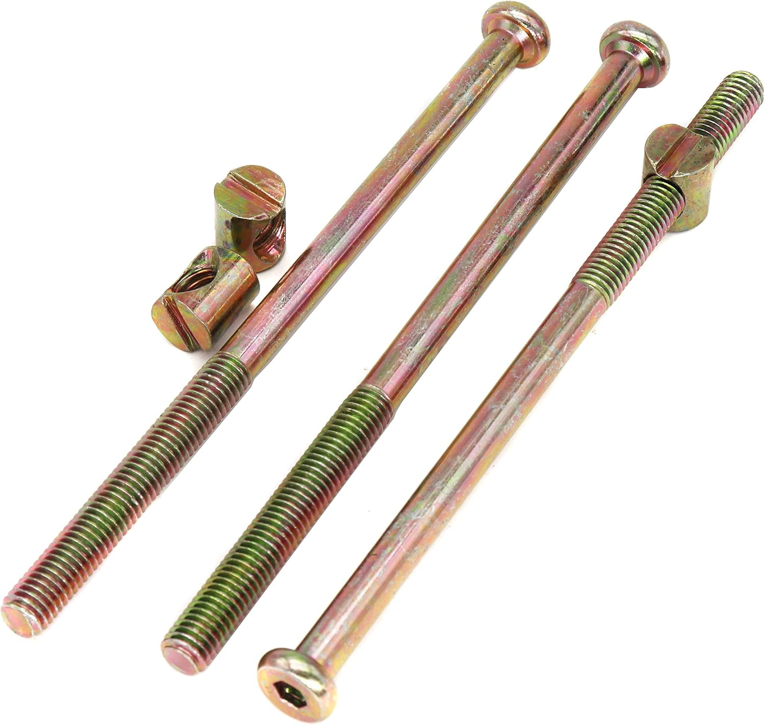 Cseao Antique Bed Bolts Hardware Replacement Parts, Cseao 10-Pack M6 X 110Mm Socket Cap Bed Mounting Bolt for Furniture (M6 X 110Mm) image number 2