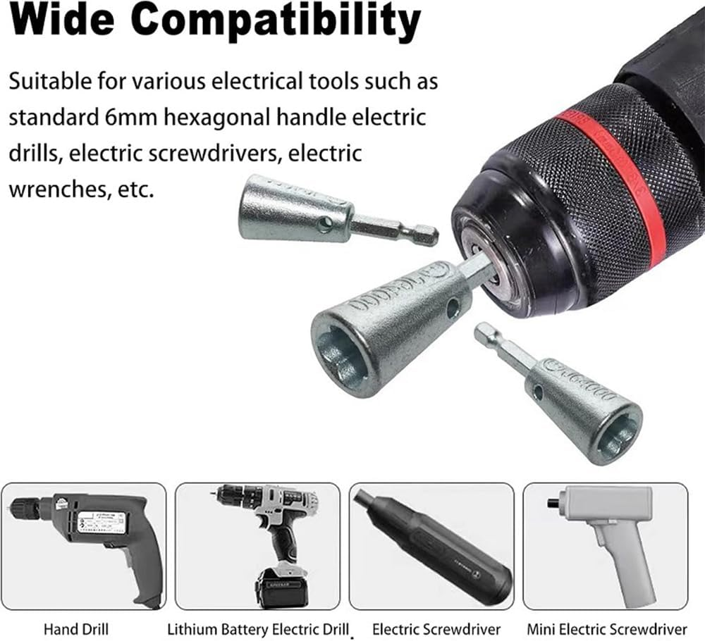 3 Pack Wire Twister Tool for Drill with 1/4" Hex Shank,Electrician Tools Wire Nut Twister for Drill,Drill Wire Twister Quick Wire Connector Wire Twisting Tool image number 6