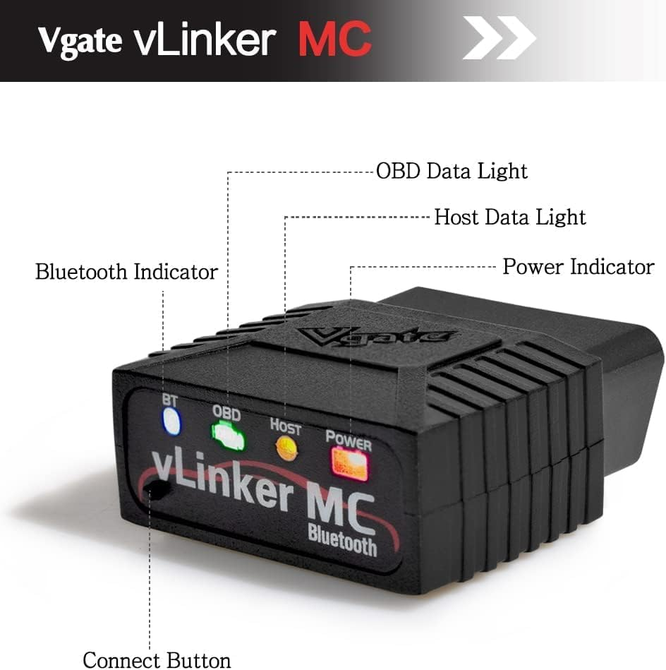 TONWON Vlinker MC OBDII Bluetooth OBD2 Diagnostic Scanner for Android & Windows (Bluetooth 3.0) image number 3