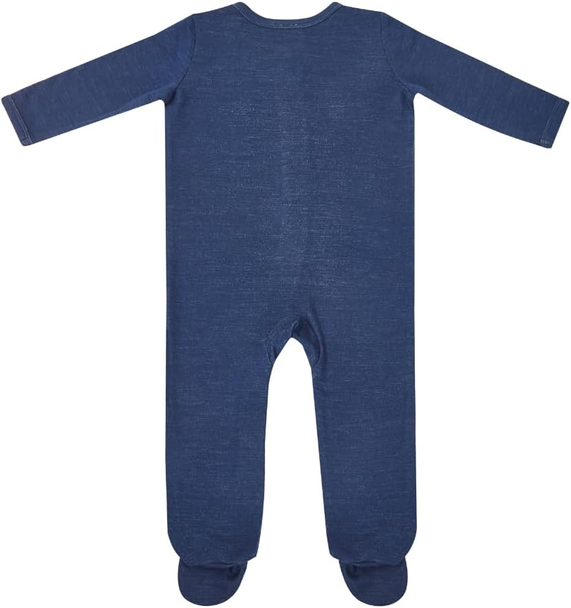Merino Baby Merino Wool Coverall for 18-24 Months Babies, Navy Marle