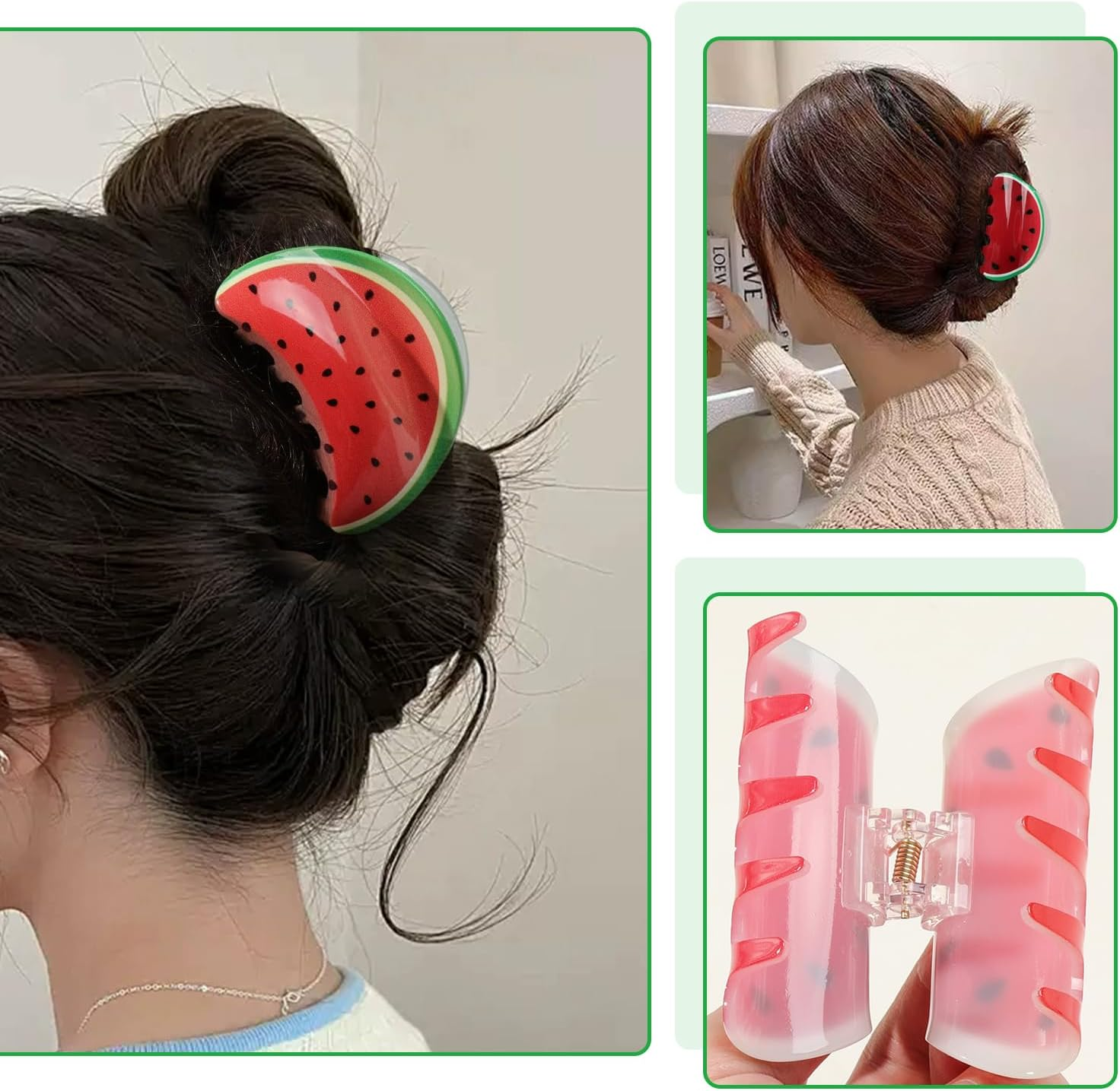 4 Hair Pins, Water Ghost Shaped Headdress, Fresh and Sweet Clip, Beach Party Decoration image number 3