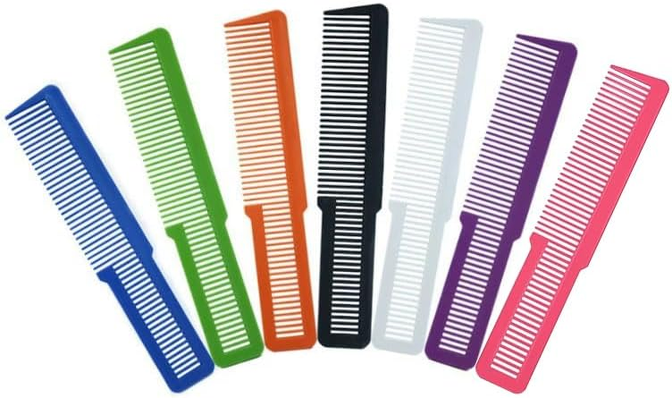 6 Pcs Hair Cutting Comb Professional Styling Comb Barber Styling Hair Comb Clipper Cutting Comb for Stylists and Barbers (Black, Pink)