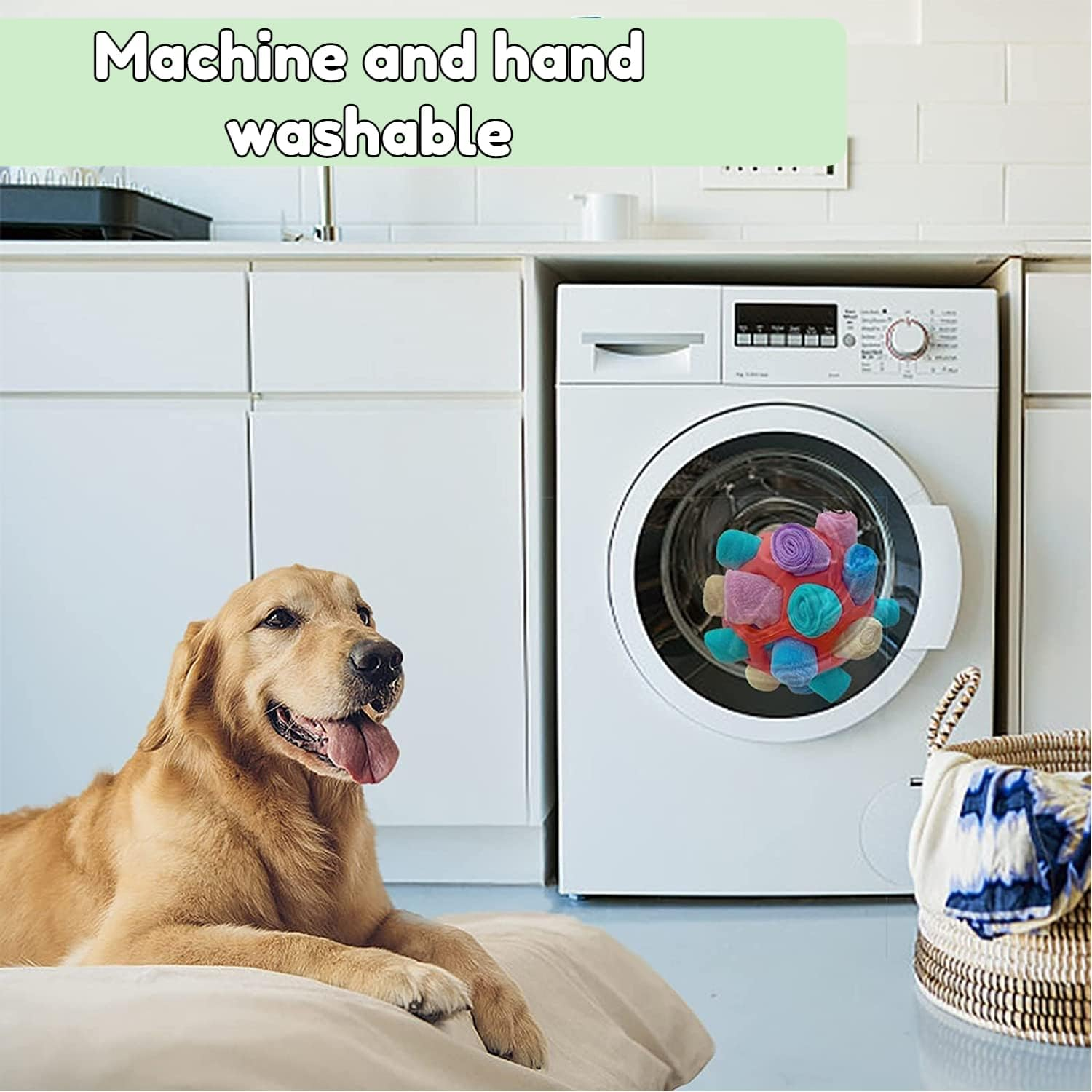 Dog Snuffle Ball Toy,Dog Interactive Puzzle Toys Dog Toys for Slow Feeder Training Dog Chew Toys for Encourage Natural Foraging Skills (A) image number 1