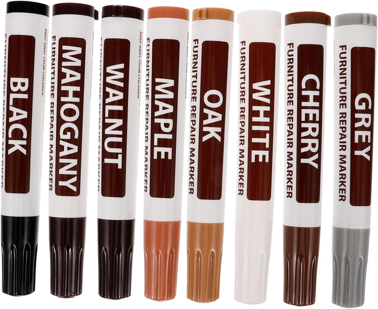 8Pcs Wood Floor Scratch Repair Kit Furniture Markers Touch-Up Pen for Hardwood Instant Dry Multi Easy to Apply image number 4