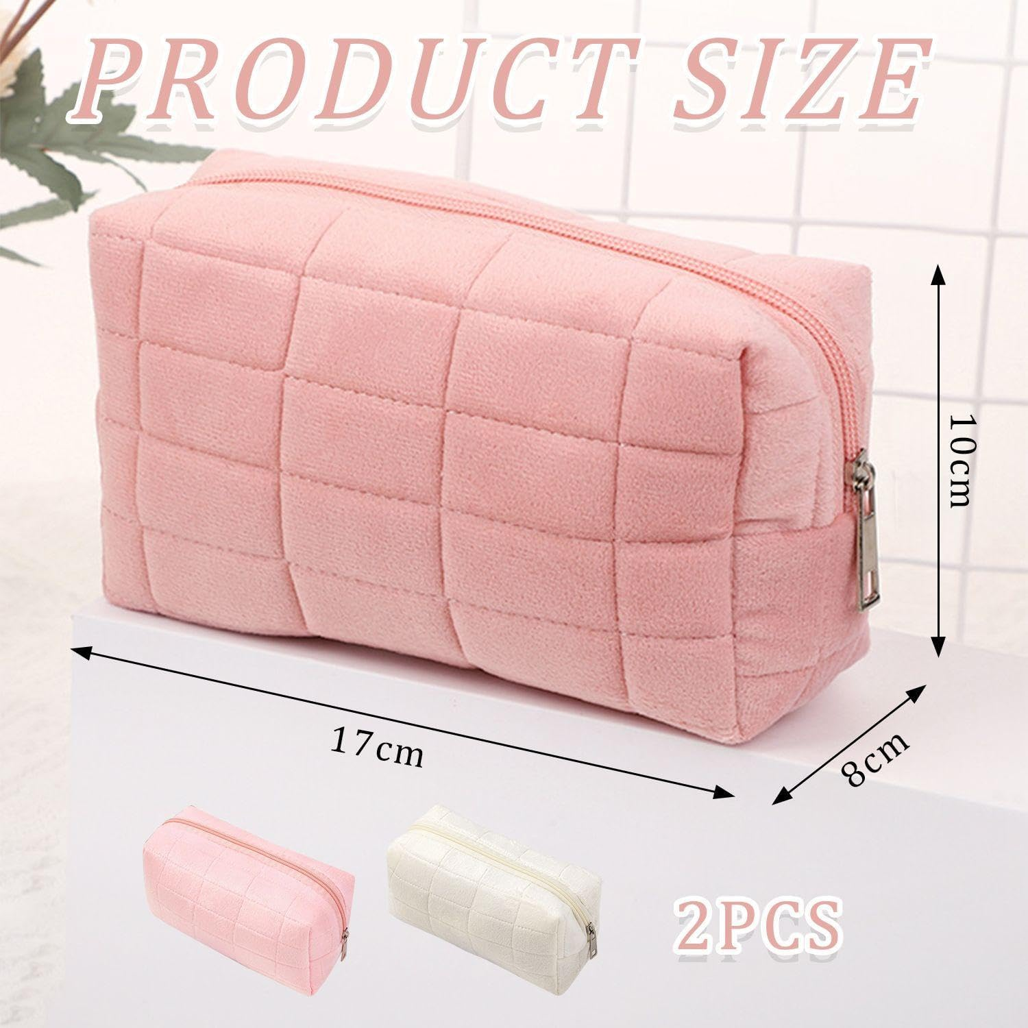 Wilder 2 Pieces Cosmetic Bag Large Capacity Storage Bag Ladies Storage Bag Travel Accessories Storage Bag for Toiletries image number 1