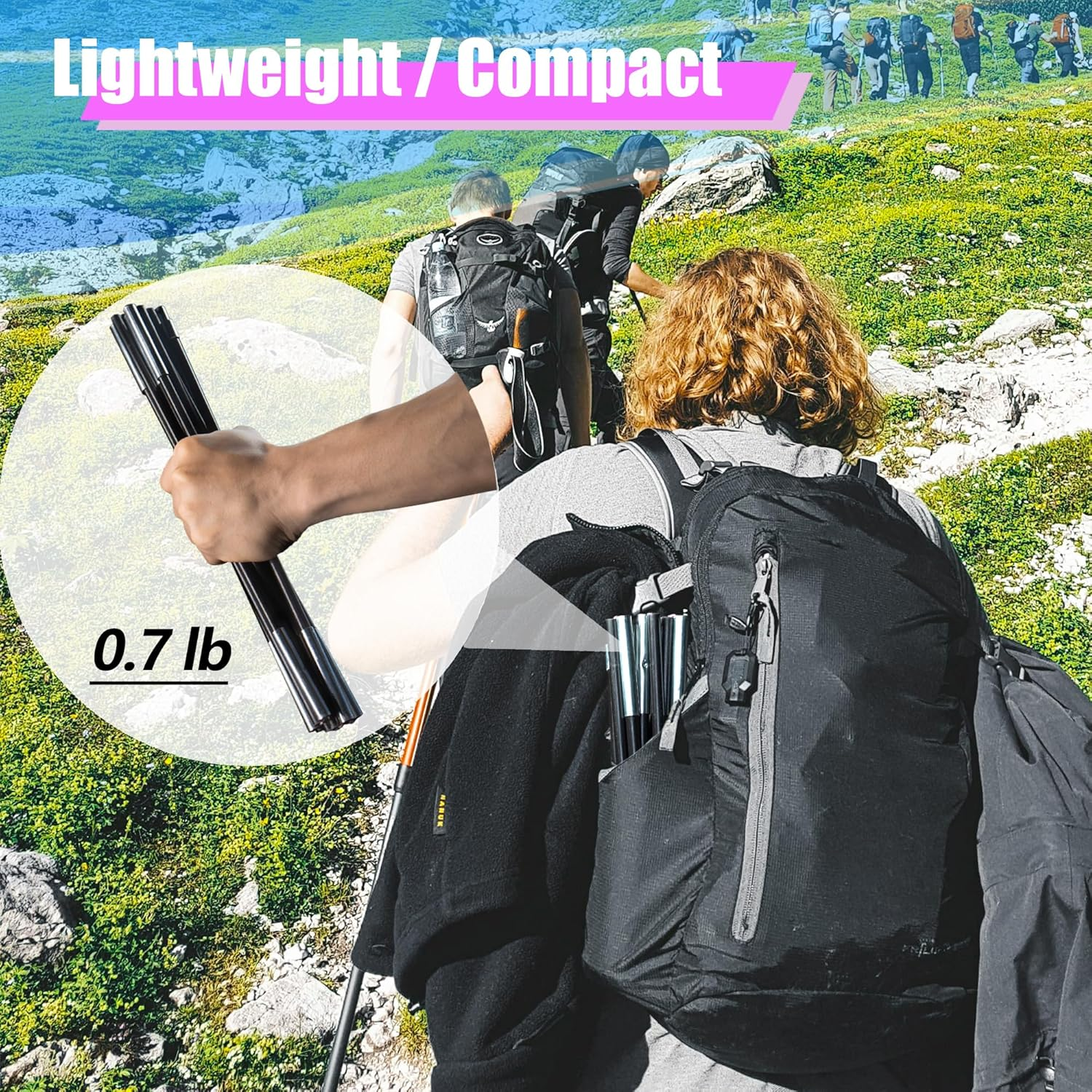 Betus Fibreglass Tent Poles Replacement - Pre-Assembled Black Tent Pole for Hiking & Camping - Easy to Install Outdoor Tent Repair Rod (11.9Ft) image number 5