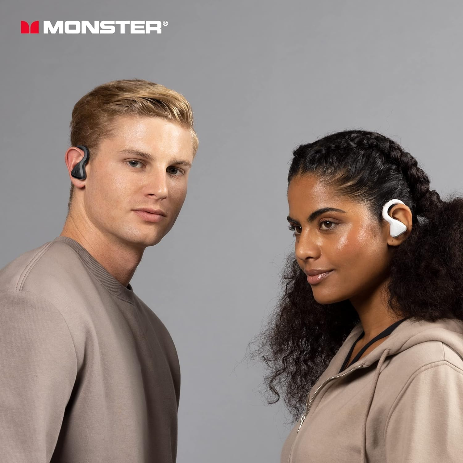Monster DNA Fit - Wireless Arc Headphones - In-Ear Bluetooth Earbuds - Noise Reduction - Waterproof - Ergonomic - Black image number 1