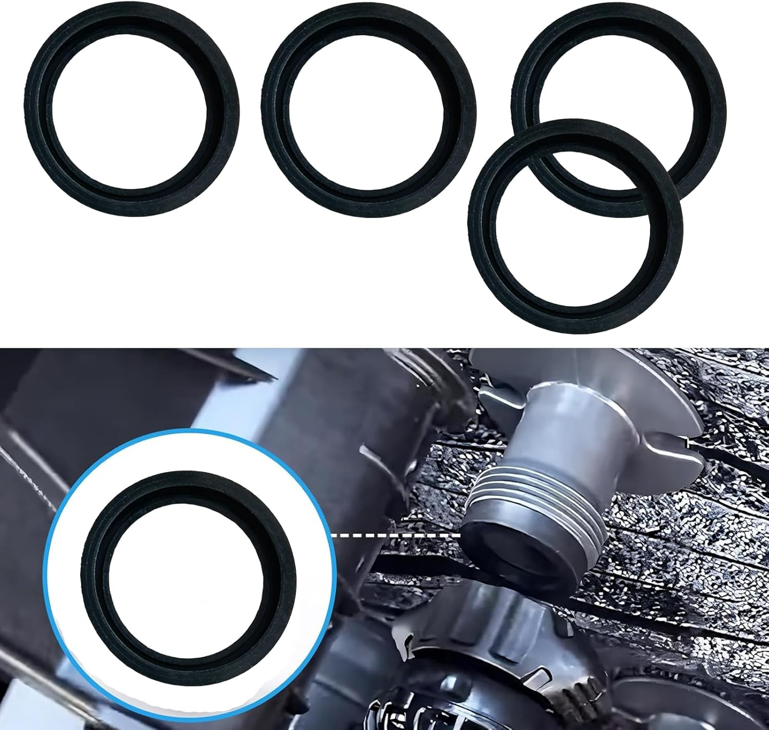 4Pcs Inlet Outlet Gasket Set Fits Intex Pure Spa, Prevents Leaks with Seal between Plugs, Seals for Easy Spa 11699 Seamless Water Flow Spa Plug Seal Replacement image number 3