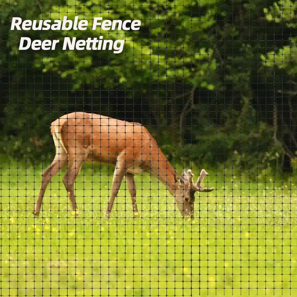 Skycabin 1Mx 10M Heavy Duty Black Garden Bird Netting anti Bird Protection Net,Reusable Deer and Animal Fence Netting, Chicken Netting for Fruit Trees,Flowers,Plant,Vegetables Crop Strawberry image number 1