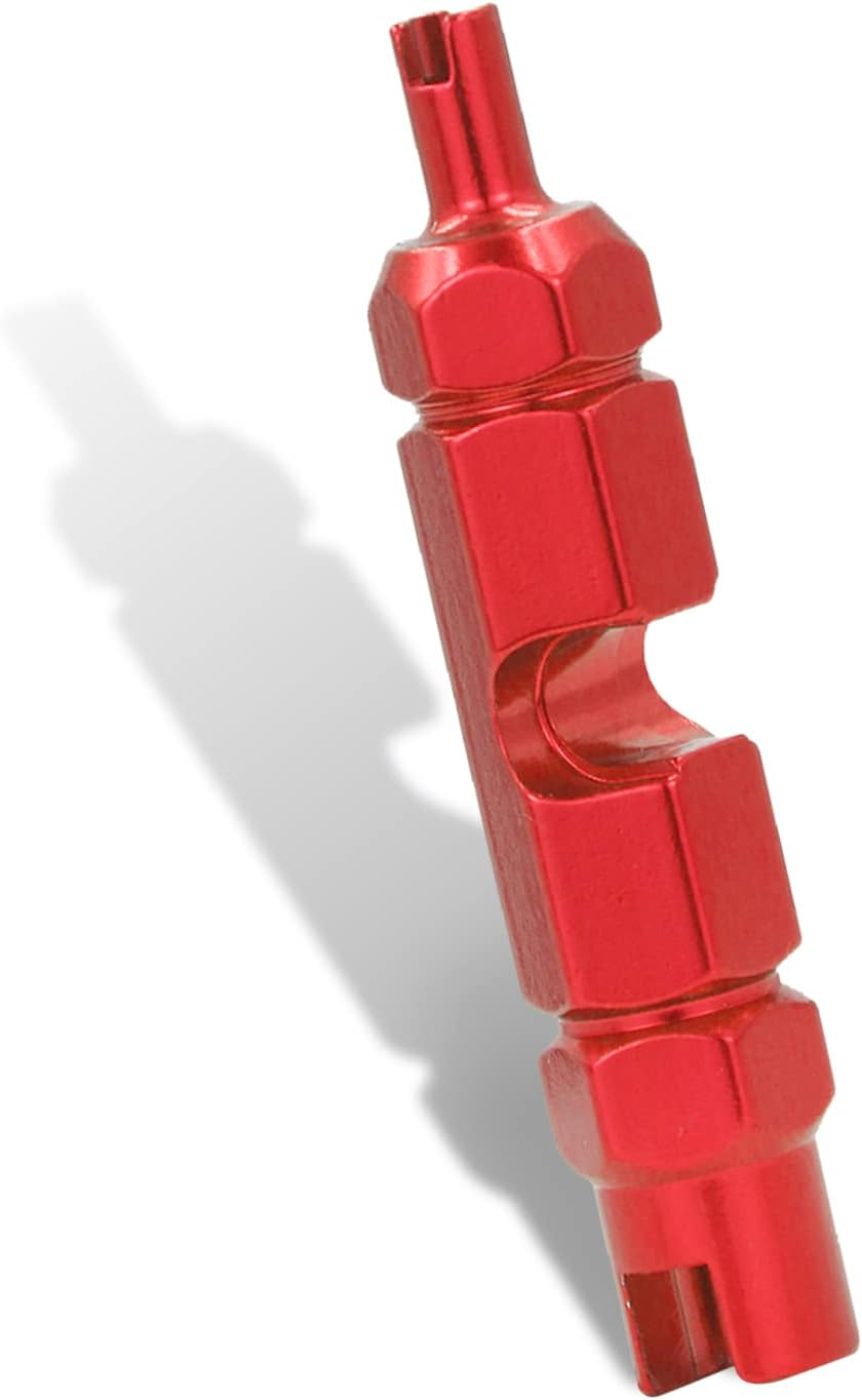 EKIND Valve Core Remover Tool Kit Bike and Car Valve Core Repair Tool for Presta/Schrader Tube (1Pcs, Red)