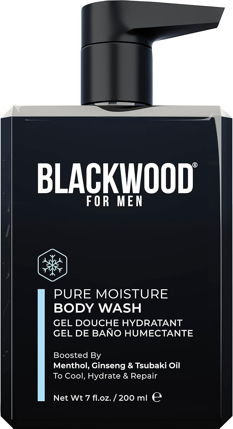 Blackwood for Men Pure Moisture Body Wash W/Pump | Men&rsquo;S Natural Gel Body Wash |Sulfate-Free for Dry Sensitive Skin | Ginseng + Cooling Menthol for Workout Recovery image number 3