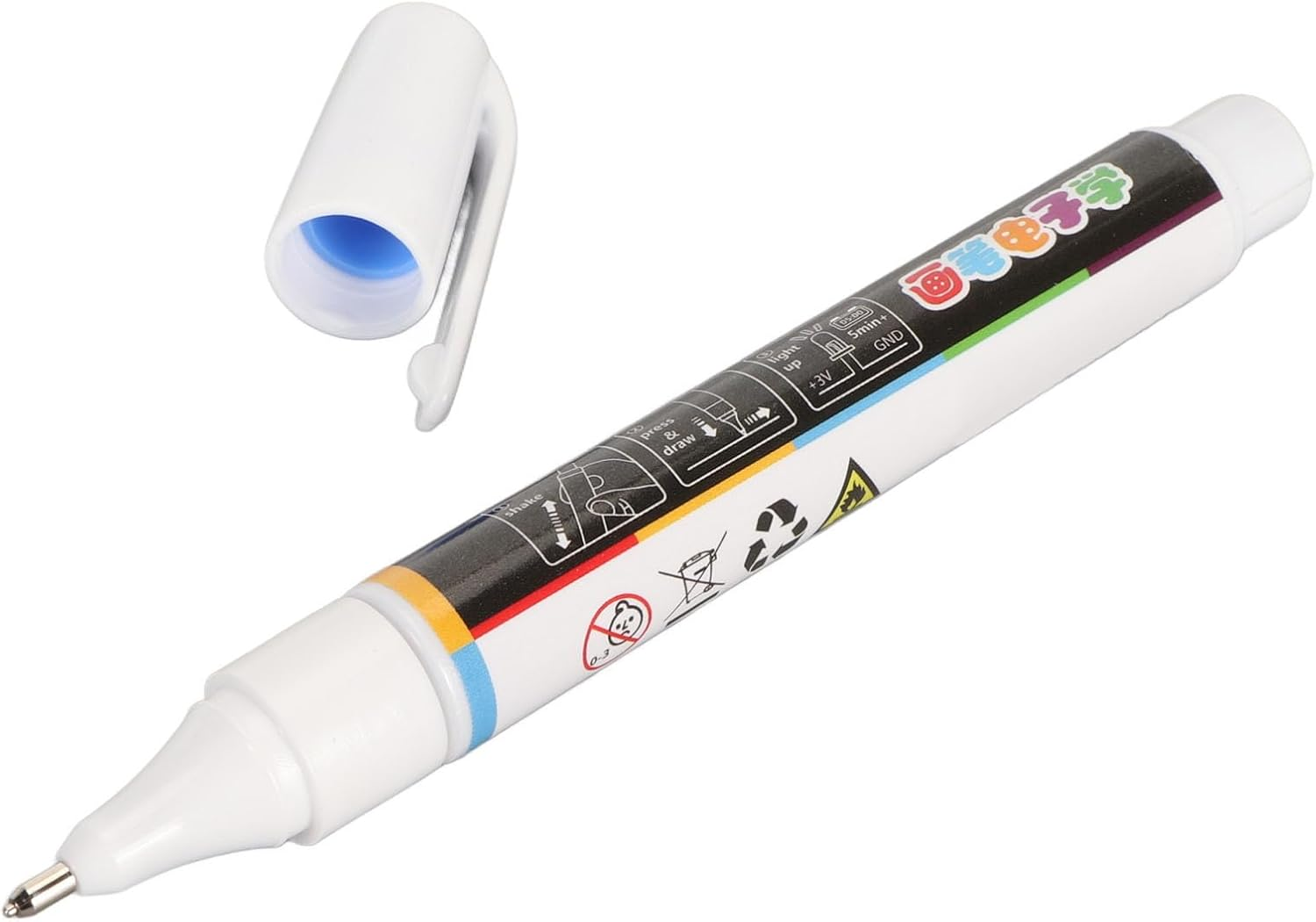 Conductive Ink Pen Experiment Pen 6ML, Durable Adhesion Circuit Repair Quick Drying Portable Conductive Pen for Science Experiment (Gold) image number 6