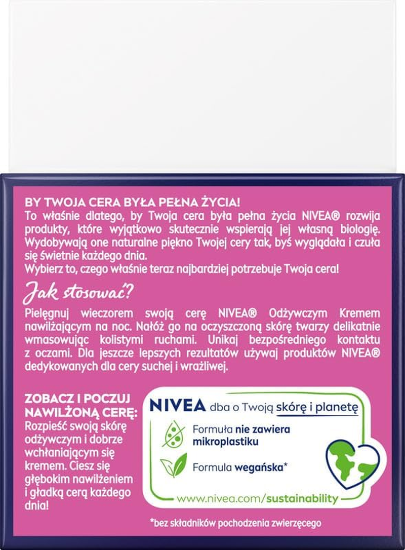 NIVEA Nivea 24H Beiena + Regeneration Nutrient Cream Dry and Sensitive 50 Ml image number 2
