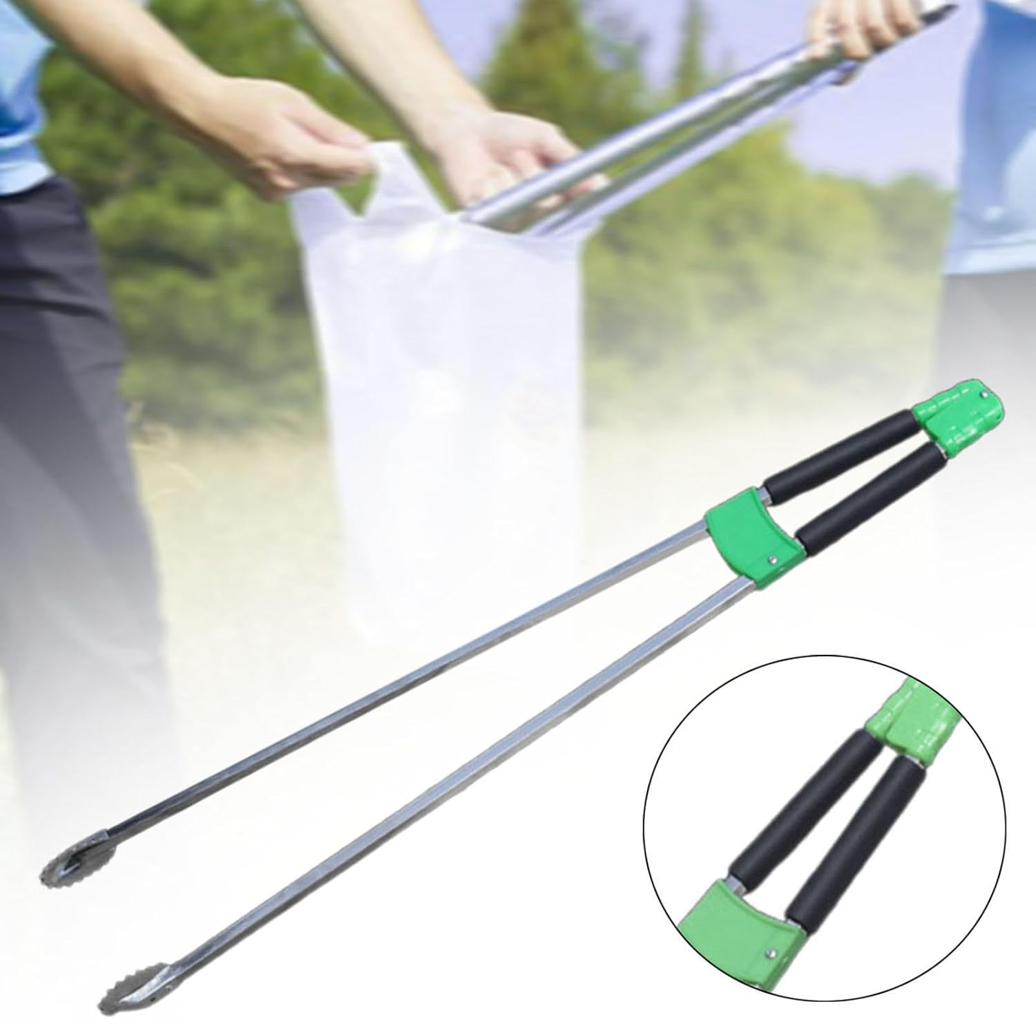 Trash Garbage Picker Grabber Trash Grabber Tool Grabber Reacher Pickup Tool for Trash Can, 92Cm image number 1