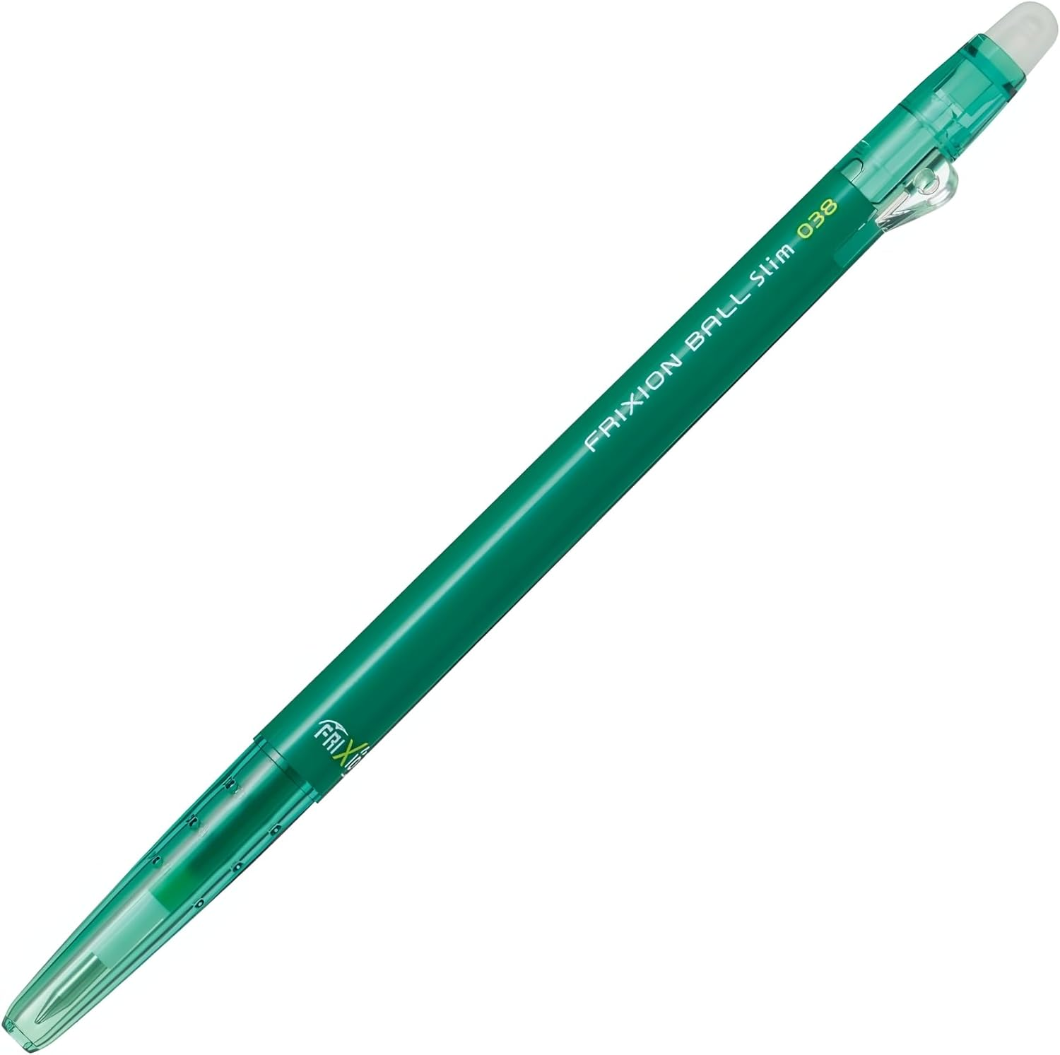 Pilot Frixion Slim Retractable Erasable Gel Pen, Apricot Orange, 0.38 Mm - 1 Count (Pack Of 1), Green