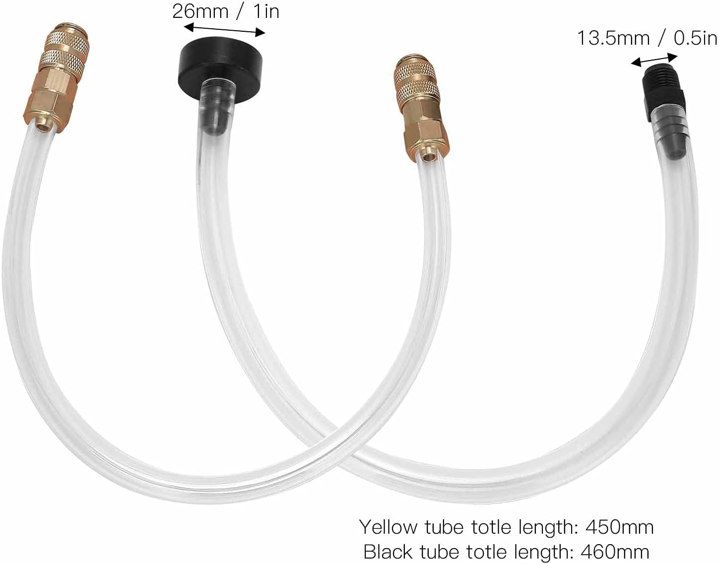Boat Hydraulic Steering Bleed Kit, Outboard Oil Filler Hose Bridge Tube Kit Boat Steering System Kit Power Steering Flush Kit Boat Bleeder Hose Quick Connect Bleed Kit for Boats image number 3