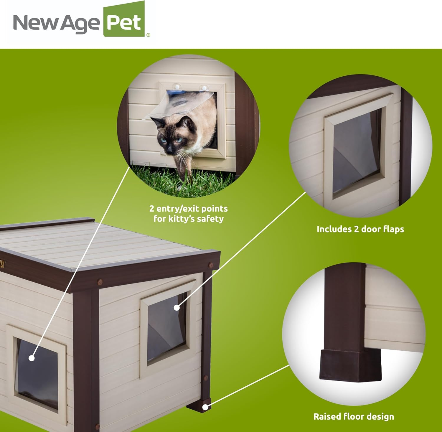 New Age Pet Ecoflex Albany Outdoor Feral Cat House