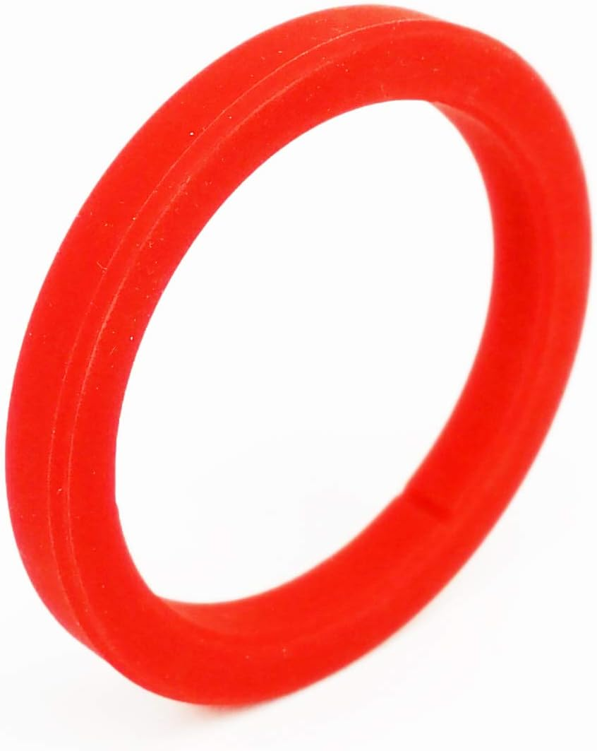 2X Silicone Brew Group Gasket - E61- Coffee Machine Brewing Group Head Seal for Gaggia Espresso and Most Espresso Machines (8MM, Red) image number 1