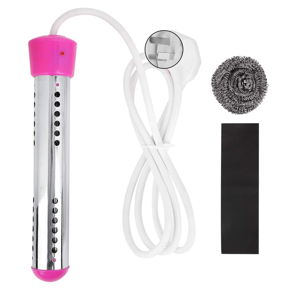 Immersion Heater 1.5M 2000W High Power with Protective Cover, Water Heating Rod, AU Plug 220-240V, Red (Automatic Power-Off)