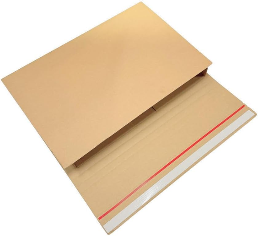OZPACK Book Wrap Box &ndash; Self-Seal Corrugated Cardboard Mailers Adjustable Depth Postal Boxes for Textbooks & Small Products Fast-Fold Book Wrap for Secure Shipping&ndash;Cardboard Box Size 455 X 325 X 60Mm image number 6