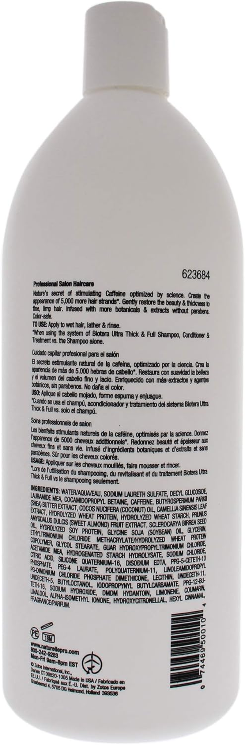 Biotera Unisex Sheer Volume Shampoo 32 Oz