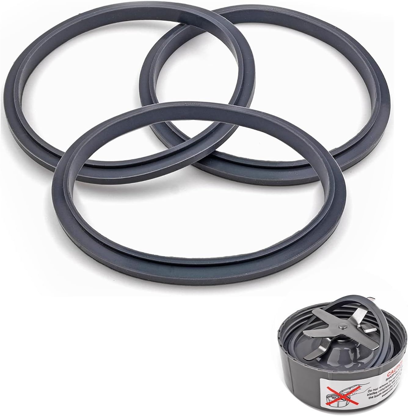 4Pack Silicone Ring，Blender Seal Gaskets,Blender Accessories Compatible with Nutribullet 600W & 900W Models image number 4