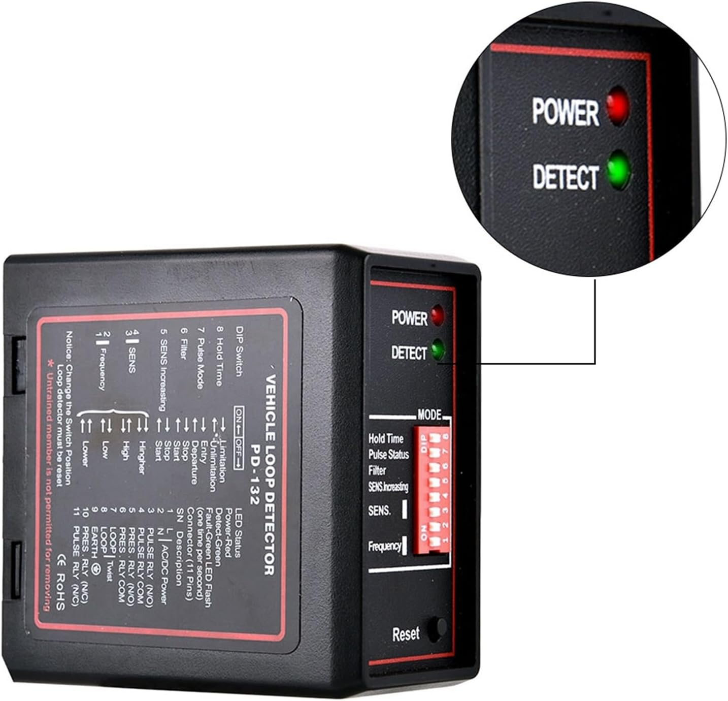 Vehicle Loop Detector, PD132 Double Channel Inductive Sensor, High Accuracy for Car Parking with Loop Rollers image number 3