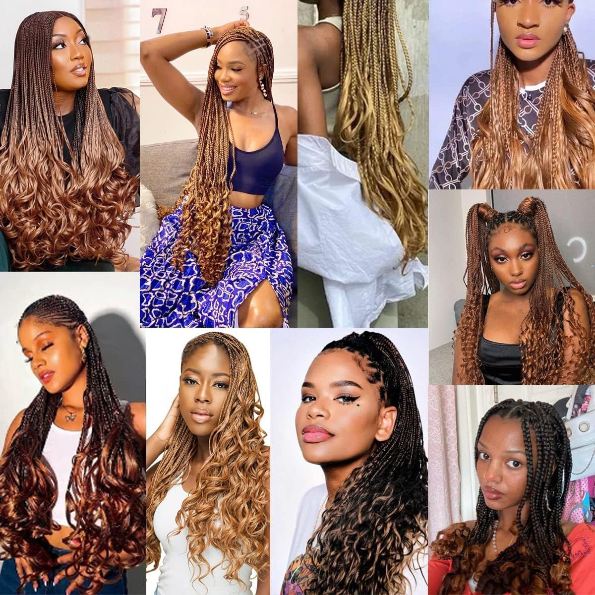 French Curl Braiding Hair 12 Inch 8 Packs Curly Braiding Hair Pre Stretched French Curls Braiding Extension Curl Crochet Braids Spiral Extensions (4#, 12 Inch (Pack of 8)