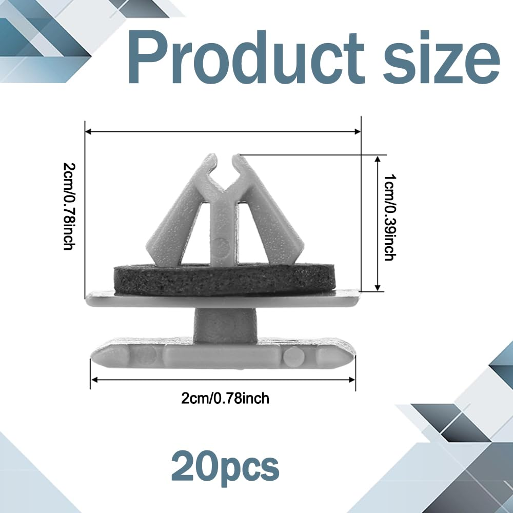 20PCS Wheel Flair Mounting Clip Rocker Moulding Fender Clip with Sealer, Fender Trim Clips, Wheel Flare Clips Compatible with Jeep Cherokee Compass, Replace OEM #68271803AA 68395627AA 11571175 image number 6