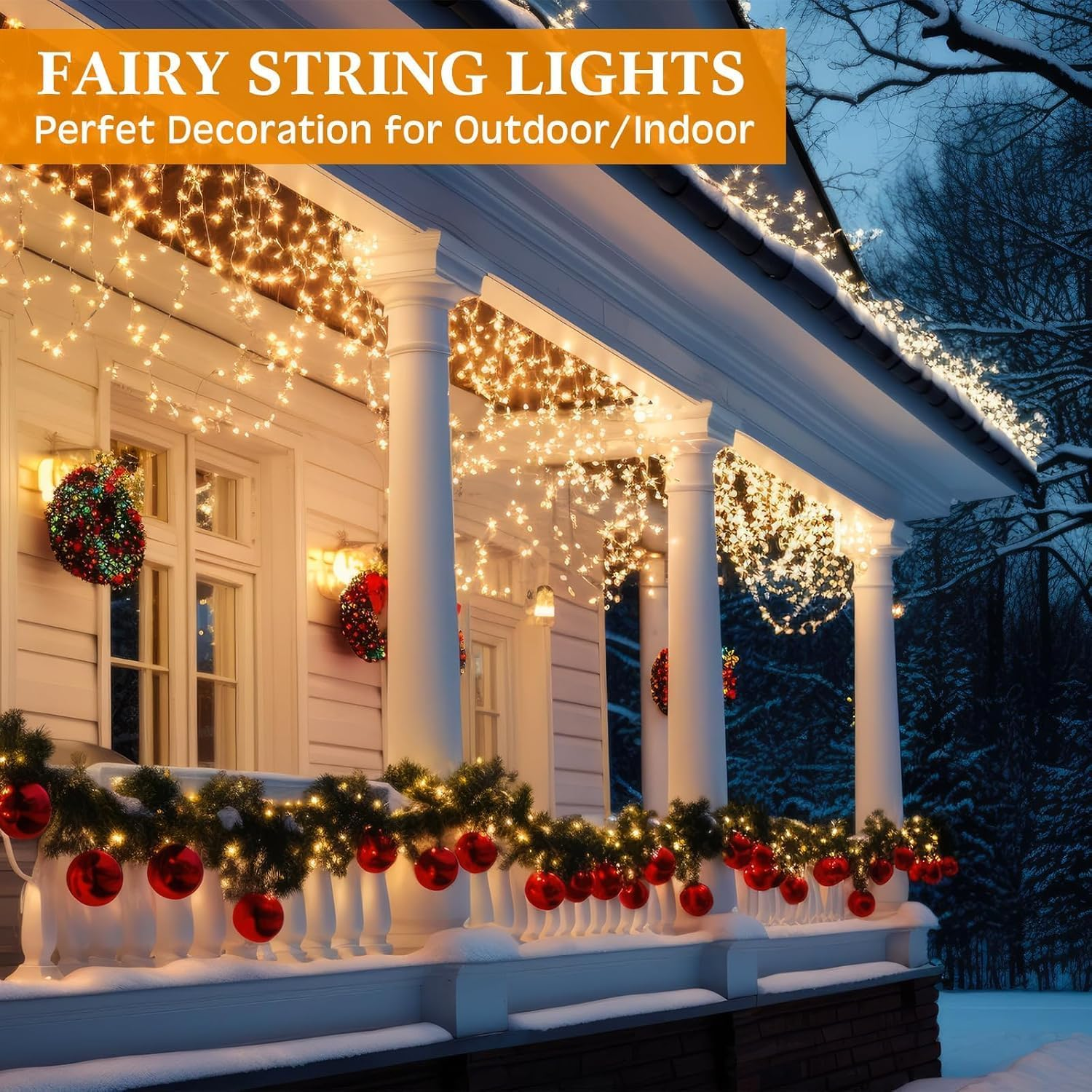 4 Pack Fairy LED String Light USB Powered Operated, 2M/20 LED USB Powered String Light, Indoor Outdoor String Lights for Xmas Tree,Wedding, Halloween, Party, Garden Decoration(Warm White) image number 2