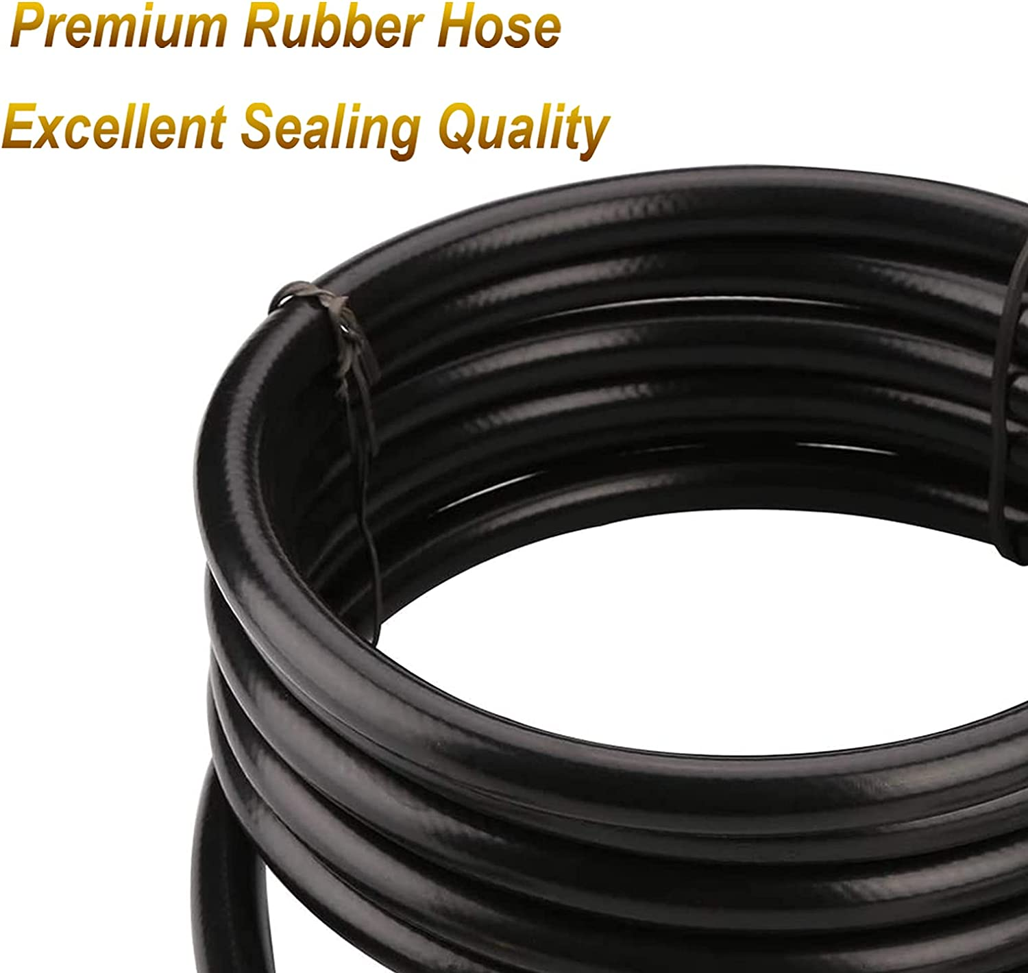 WADEO 12FT Propane Extension Hose, 3/8 Inch Female Male Flare Fitting, Long Propane Gas Line Hose for Gas Grill, RV, Turkey Cooker, Propane Fire Pit, Heater, Generator, Gas Grill and More image number 3