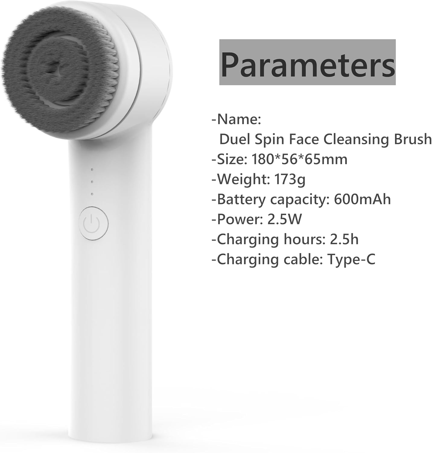 DOCOCO Facial Cleansing Brush, Face Scrubber, IPX6 Clean Exfoliate Massage Skin, 3 Replaceable Heads image number 2